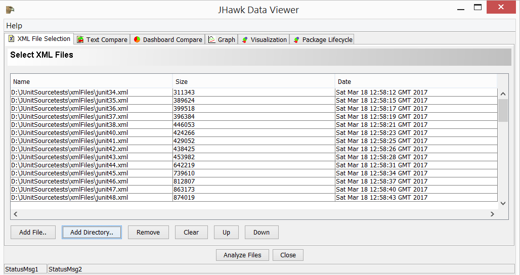 Xml Select Files Tab