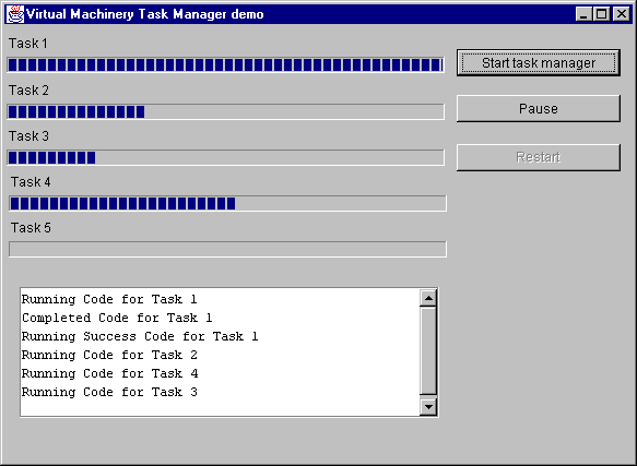 Task Manager Demo Screen in progress
